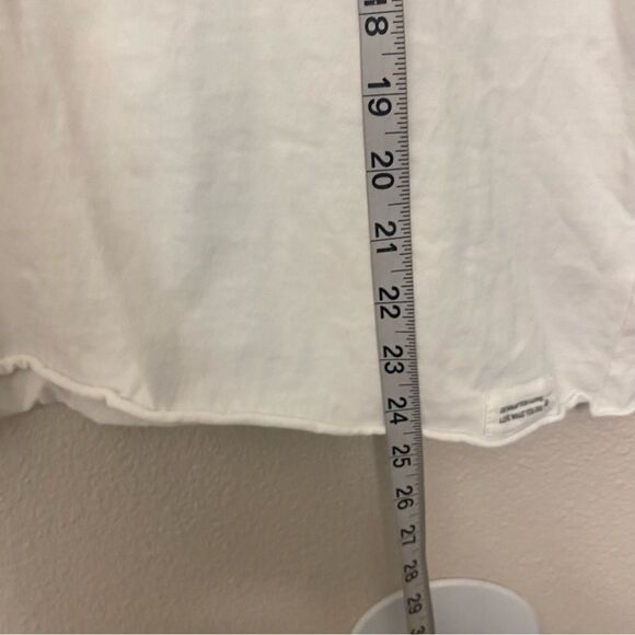 Life Is Good crusher light floral daisy retro y2k white raw hem white t shirt L - Picture 8 of 8